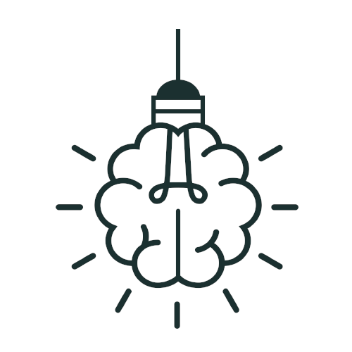 lightbulb in the shape of a brain doodle